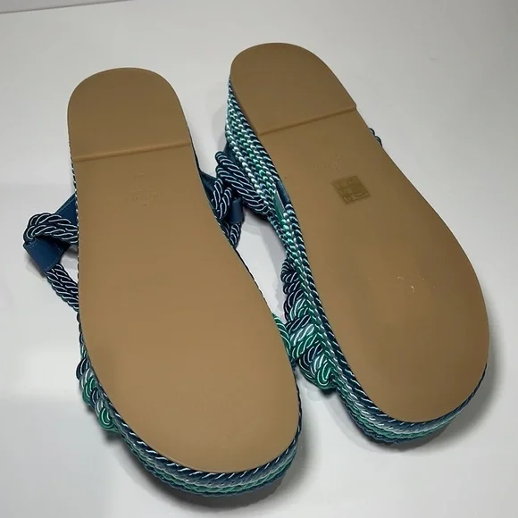 Valentino Rockstud Torchon Ankle-Strap Espadrille Wedge Sandals 41 - Picture 6 of 8